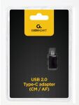 Gembird A-USB2-CMAF-01 Kabeladapter USB Type-C USB type-A Schwarz