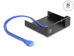 DELOCK 5.25 Metall Einbaurahmen für Slim Bay,USB 5...