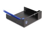DELOCK 5.25 Metall Einbaurahmen für Slim Bay,USB 5...