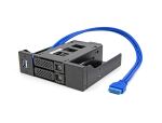 DELOCK 5.25 Metall Einbaurahmen für Slim Bay,USB 5 Gbps Hub