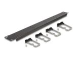 DeLOCK 19″ Kabelmanagement Rangierpanel mit 5 Metallbügel 1 HE schwarz