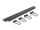 DeLOCK 19″ Kabelmanagement Rangierpanel mit 5 Metallbügel 1 HE schwarz