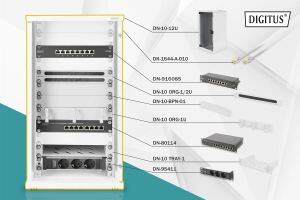 Digitus Netzwerk-Set 254 mm (10") - 12HE, 312 x 300 mm (B x T)