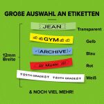 DYMO Original LetraTag Etikettenband | schwarz auf grün | 12 mm x 4 m | selbstklebendes Kunststoffetiketten | für LetraTag-Beschriftungsgerät