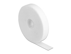 DELOCK Klettband auf Rolle L 5 m x B 20 mm weiß