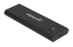 Manhattan M.2 NVMe SSD-Festplattengehäuse, USB 3.2 Gen 2, USB-C-Buchsenanschluss für bis zu 10 Gbit/s, UASP-konform, Aluminium, schwarz