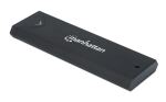 Manhattan M.2 NVMe SSD-Festplattengehäuse, USB 3.2 Gen 2, USB-C-Buchsenanschluss für bis zu 10 Gbit/s, UASP-konform, Aluminium, schwarz
