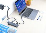 Manhattan 190459 laptop-dockingstation & portreplikator Kabelgebunden USB 3.2 Gen 1 (3.1 Gen 1) Type-C Grau