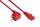 Kabelmeister Netzkabel Schutzkontakt-Stecker Typ E+F (90° gew.) an Kaltgeräte-Buchse C13, rot, 0,75mm², 0,5m