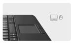 KeySonic KSK-3211ELU (DE), Super-Mini Tastatur, Hintergrundbeleuchtung, Touchpad, schwarz