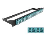 DELOCK 19" LWL Patchpanel 24 Port LC Quad aqua
