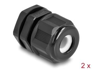 DELOCK EX-Kabelverschraubung M16 schwarz 2 Stück