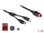 DELOCK PoweredUSB Kab. 24v St > USB-B St + Hosiden...