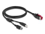 DELOCK PoweredUSB Kab. 24v St > USB-B St + Hosiden 3Pin 1.0m