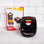 Uncanny Brands Pokémon Poké Ball Sandwich-Toaster Schwarz, Rot, Weiß