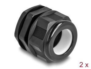 DELOCK EX-Kabelverschraubung M32 schwarz 2 Stück