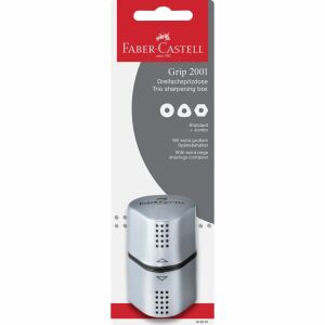 Faber-Castell 183897 Anspitzer Manueller Bleistiftspitzer Silber
