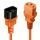Lindy 30475 Stromkabel Orange 2 m C13-Koppler C14-Koppler