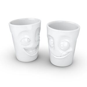 FIFTYEIGHT 350ml Becher - Witzig Lecker weiß
