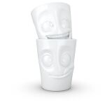 FIFTYEIGHT 350ml Becher - Witzig Lecker weiß