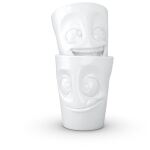 FIFTYEIGHT 350ml Becher - Witzig Lecker weiß