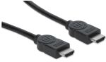 Manhattan High Speed HDMI-Kabel mit Ethernet-Kanal, 4K@30Hz, HEC, ARC, 3D, HDMI-Stecker auf HDMI-Stecker, geschirmt, schwarz, 1 m