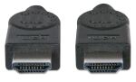 Manhattan High Speed HDMI-Kabel mit Ethernet-Kanal, 4K@30Hz, HEC, ARC, 3D, HDMI-Stecker auf HDMI-Stecker, geschirmt, schwarz, 1 m