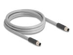 DELOCK M12 Kabel L-kodiert 5 Pin St r. gew. zu Bu PUR 2m