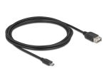 DeLOCK 81519 USB Kabel USB 2.0 2 m Micro-USB B USB A 0,48 Gbit/s Schwarz