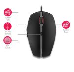 CHERRY GENTIX 4K Kabelgebundene Maus, Schwarz, USB