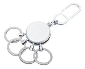 TROIKA PATENT EASY Schlüsselring Silber