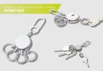 TROIKA PATENT EASY Schlüsselring Silber