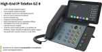 Gequdio High-End IP Telefon GZ-8 mit Netzteil mit Touchdispl