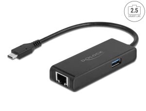 DELOCK USB Type-C Adapter zu 2,5 Gigabit LANmit USB Typ-A