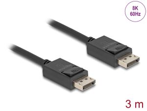 DELOCK DisplayPort Kabel 16K 30Hz/8K 60Hz 40 Gbps 3m