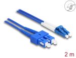 DELOCK LWL Kabel mit Metallarmierung LC Duplex Singlemode 2m