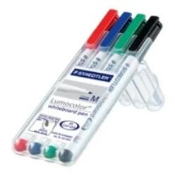 Staedtler 301 WP4 Marker 4 Stück(e) Feine Spitze Schwarz, Blau, Grün, Rot