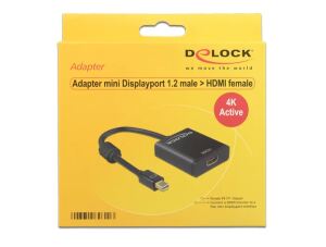 DeLOCK 62611 Videokabel-Adapter 0,2 m Mini DisplayPort HDMI Typ A (Standard) Schwarz