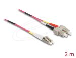 DELOCK LWL Patchkabel LC -> SC 2.00m Multimode Duplex OM4