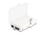 DeLOCK LWL Verteilerbox für Innen- und Außenbereich IP65 wasserfest abschließbar 2 Port weiß