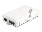 DeLOCK LWL Verteilerbox für Innen- und Außenbereich IP65 wasserfest abschließbar 2 Port weiß