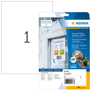 HERMA 4577 selbstklebendes Etikett Entfernbar Weiß 20 Stück(e)
