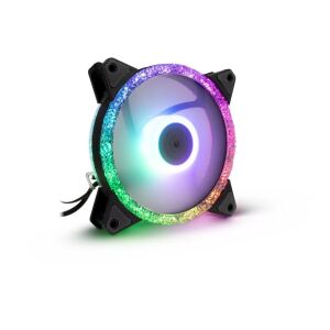 Inter-Tech RS-071 RGB Computergehäuse Ventilator 12 cm Schwarz, Weiß