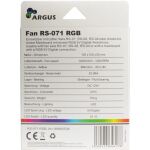 Inter-Tech RS-071 RGB Computergehäuse Ventilator 12 cm Schwarz, Weiß