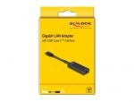 DELOCK USB Type-C Adapter zu Gigabit LAN slim