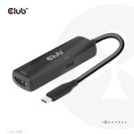 CLUB3D USB Gen2 Typ-C zu HDMI™ 8K60Hz oder 4K120Hz HDR10, DSC1.2, Power Delivery 3.0 Activ Adapter St./B.