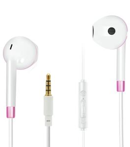 2GO 795965 Kopfhörer & Headset Kabelgebunden im Ohr Anrufe/Musik Rose, Weiß