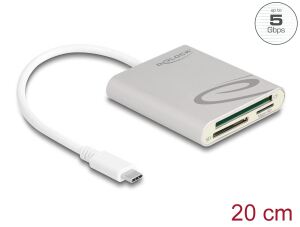 DeLOCK Card Reader USB Type-C für Compact Flash, SD oder Micro SD Speicherkarten