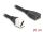 DeLOCK Keystone Modul Kabel HDMI Buchse zu Buchse diagonal 8K 60 Hz 20 cm schwarz