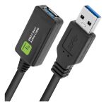 Techly ICUR3050G USB Kabel USB 3.2 Gen 1 (3.1 Gen 1) 5 m USB A Schwarz